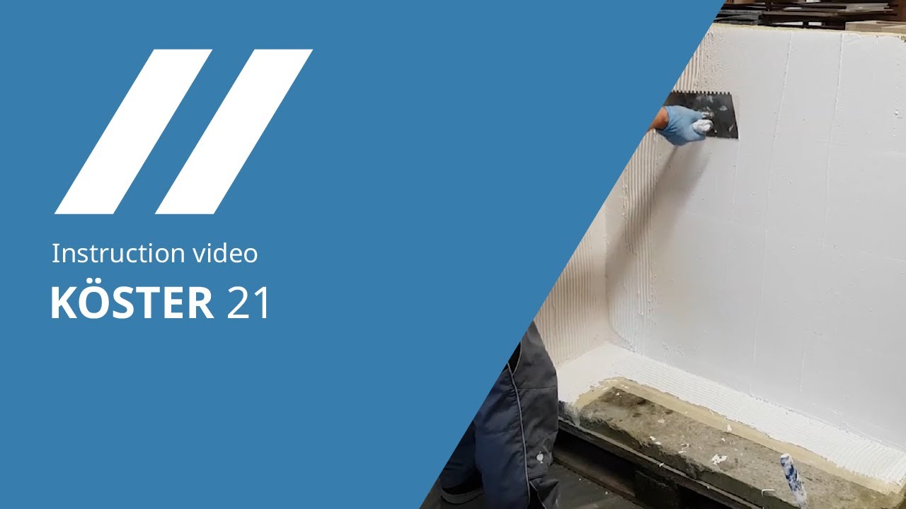 KÖSTER 21 -  Waterproofing surfaces with solvent free, crack bridging, elastic UV stable material