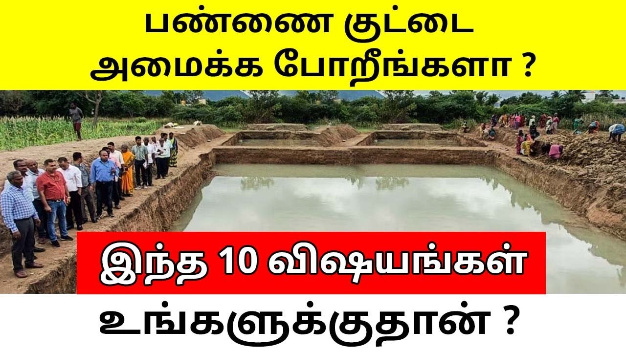 10 முக்கியமான விஷயங்கள் - பண்ணை குட்டை அமைப்பது எப்படி ? | How to Setup Fish Pond ?