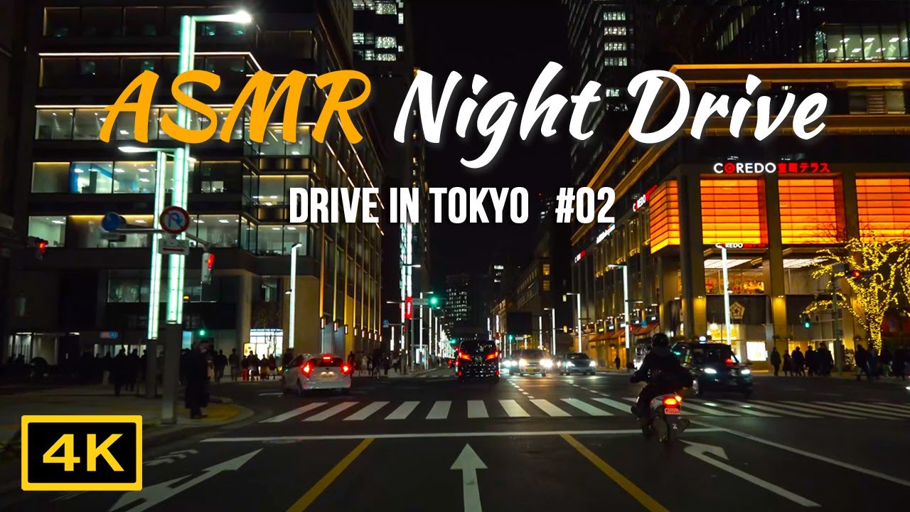 ASMR Sleeping and Relaxation | Tokyo Night Drive #02