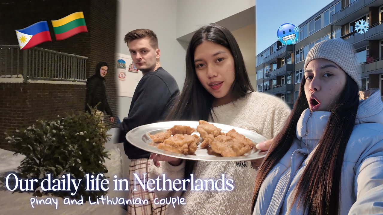 Tinapon na namin ang Christmas tree! Ang kapal ng snow dito sa Netherlands.
