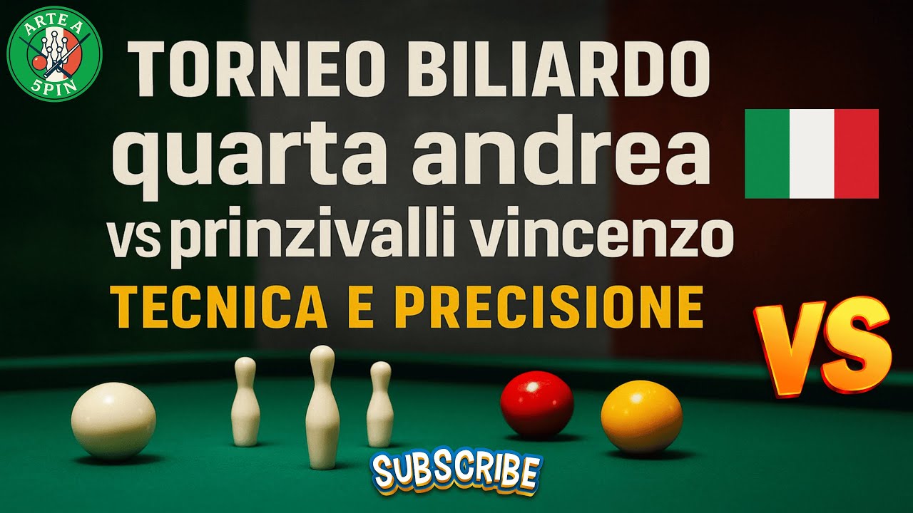🏆 Torneo Biliardo | Quarta Andrea VS Prinzivalli Vincenzo | Tecnica e Precisione 🏆