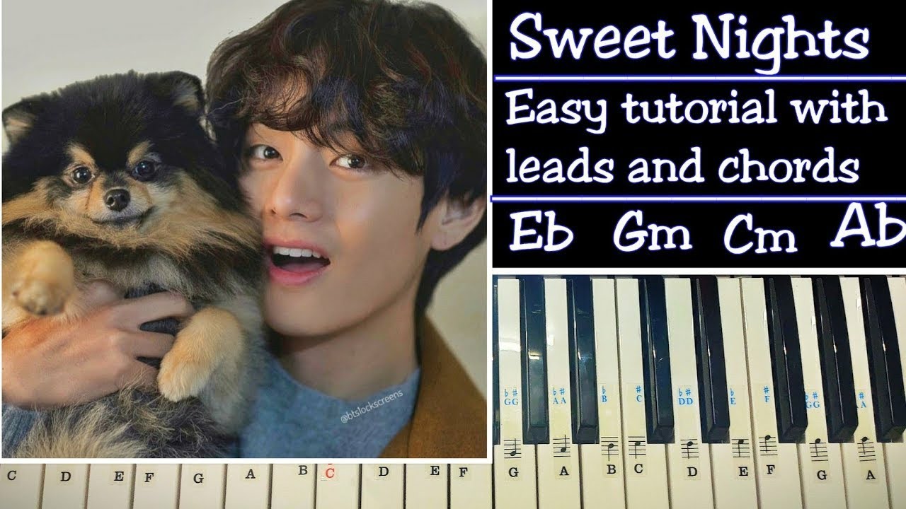 Sweet Nights 💜 | Easy Piano Tutorial | BTS V | ( 방탄 소년단 뵈 ) Itaewon Class Ost Part 12| Kim Taehyung
