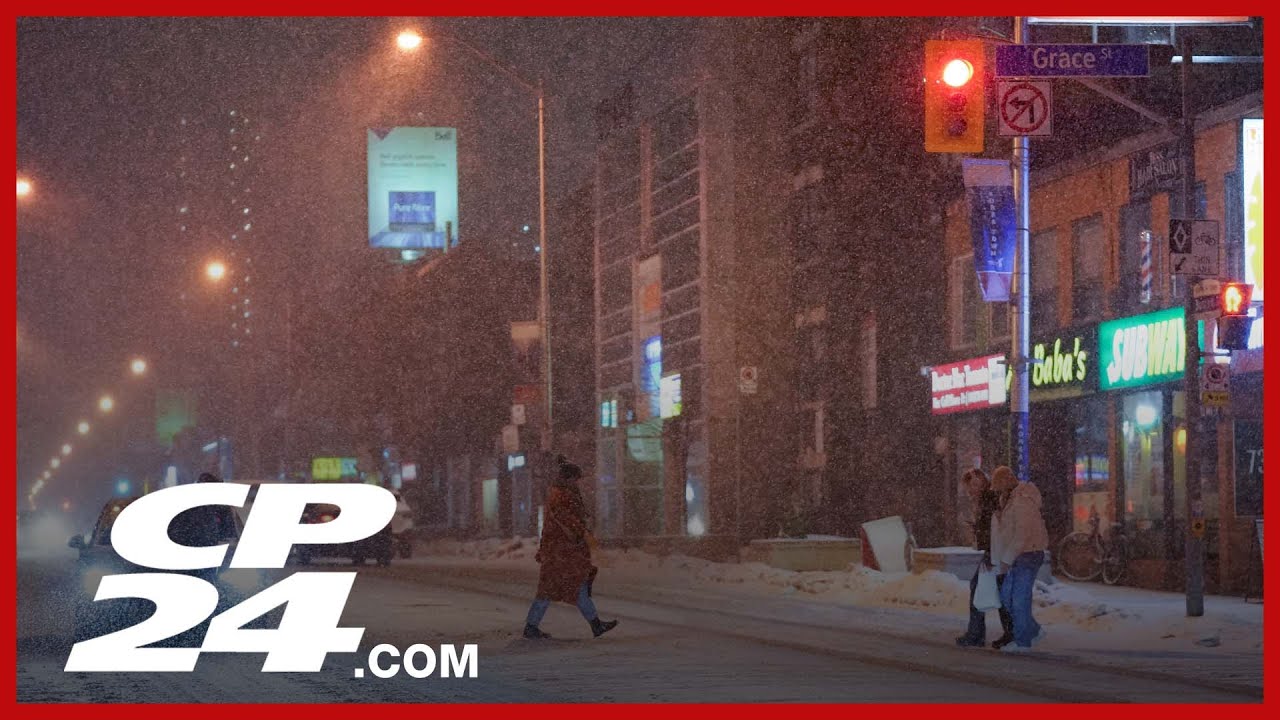 Snowfall warning remains in effect for Toronto and GTA, possibly impacting travel