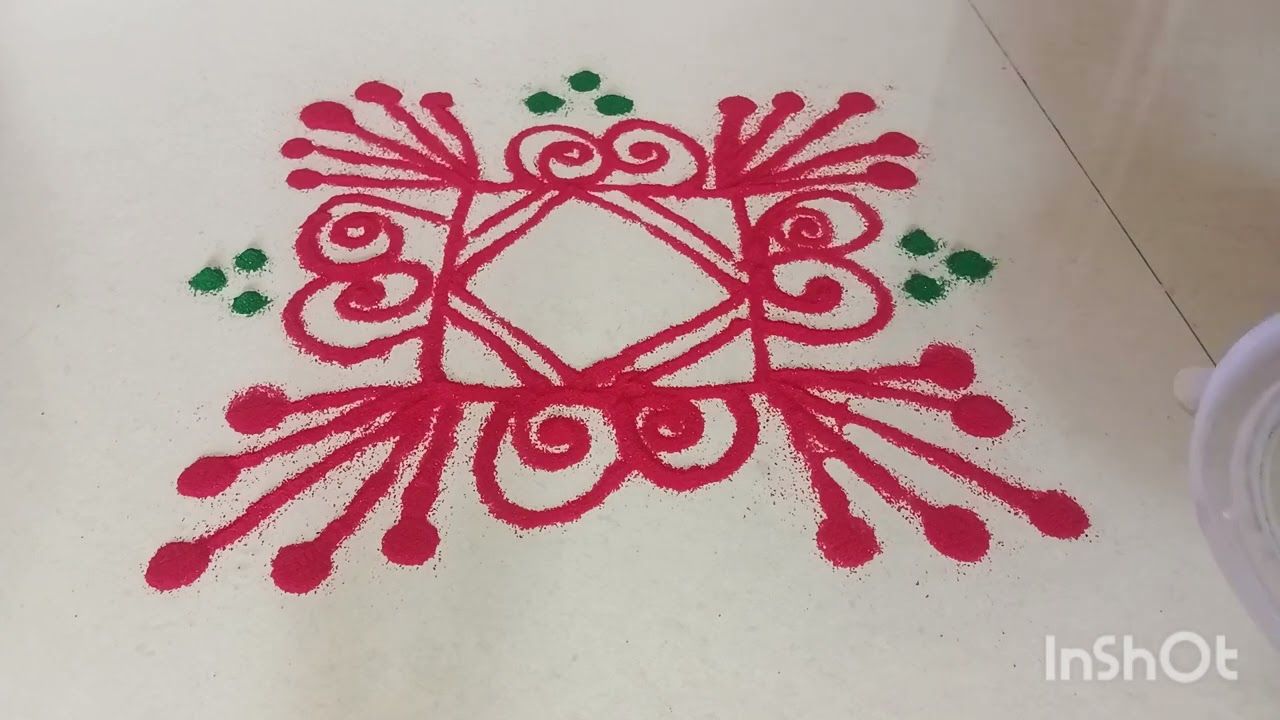 New daily rangoli design #rangoli #latest #rangoliart #rangolivideo#yt  #rangolidesignswithcolours 