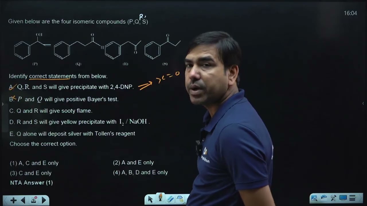 Given below are the four isomeric compounds (P, Q, S) 28-JAN-2026 shift-1 JEE MAIN PYQ