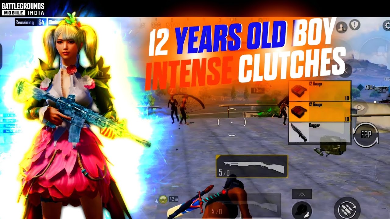 💀 12 YEARS OLD FASTEST BOY INTENSE CLUTCHES AND INTENSE SITUATION 😧|#bgmi 