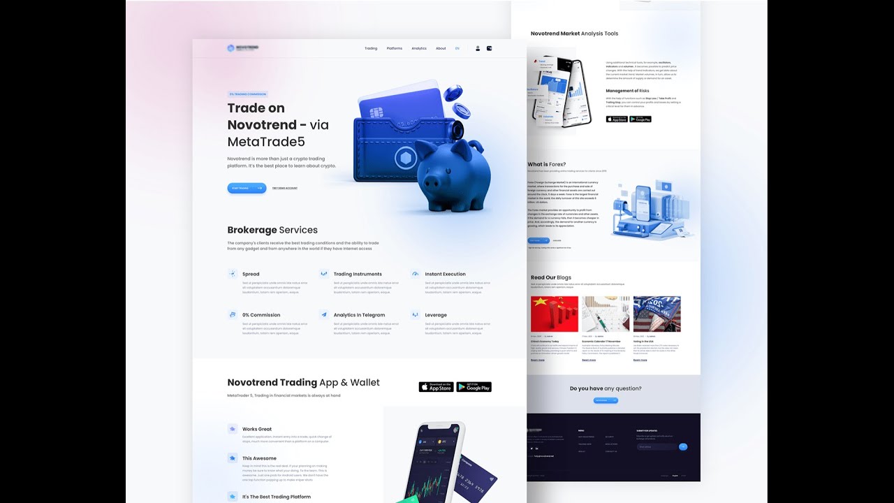 Cryptocurrency | Landing Page | UI/UX | Novotrends