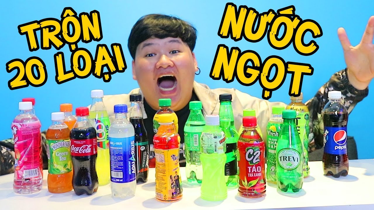 THỬ TRỘN 20 LOẠI NƯỚC NGỌT LẠI VỚI NHAU V&Agrave; UỐNG (Mazk Ph&aacute; Ph&aacute;ch #6)