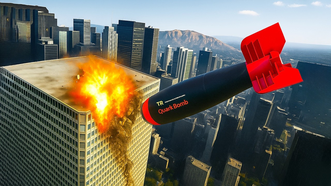Garry's Mod Throwing Nuclear Bombs in the Big City