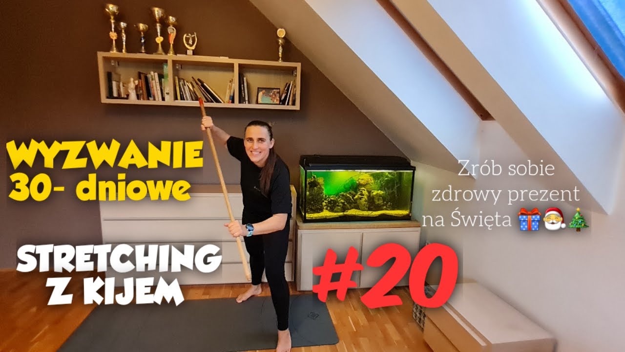 Stretching z kijem / laską gimnastyczną. Wyzwanie 30-dniowe #20