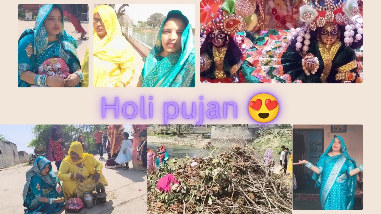 गांव वाली होली😍 होलिका दहन🔥 और पारंपरिक रस्में🙏||रंगों से पहले भक्ति का रंग 🥰❤️@hrvlogarkannu9968 