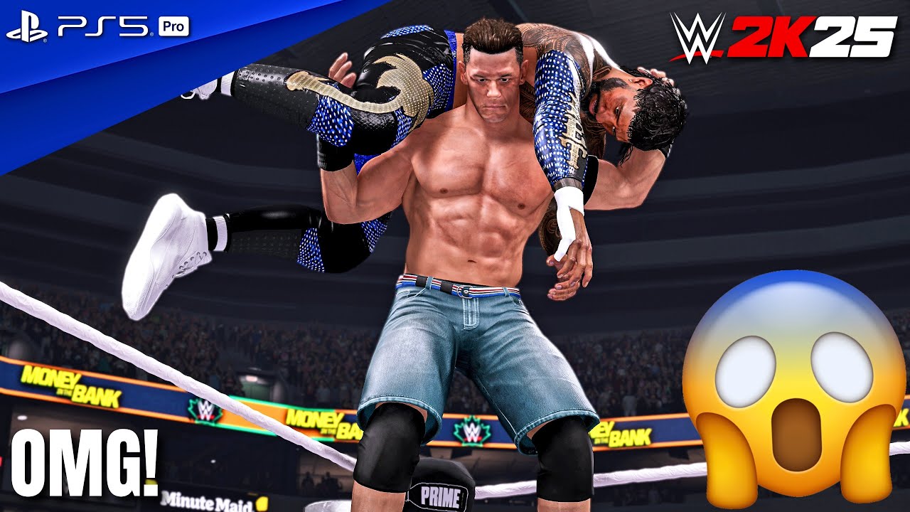 WWE 2K25 - John Cena & Logan Paul vs Cody Rhodes & Jey Uso - Tag Team Match at MITB | PS5 Pro [4K60]