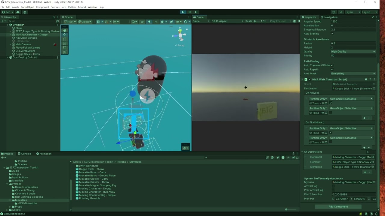 Playing Fetch With Puppy in Unity 3D (EZPZ Interaction Toolkit)
