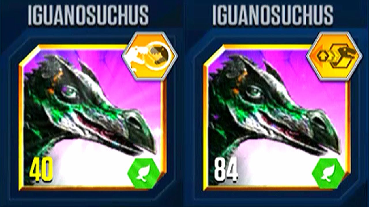 HERBIVORE HAZARD IGUANOSUCHUS VS IGUANOSUCHUS BATTLE MODS | JURASSIC WORLD THE GAME