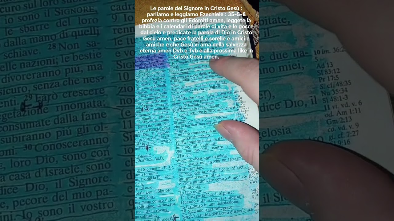 Le parole del Signore in Cristo Gesù in Spirito e Verità e della bibbia e della verità in Gesù amen.
