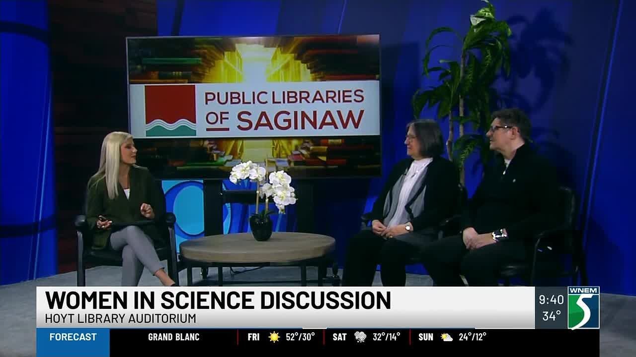 Hoyt Library highlighting the work of women in science