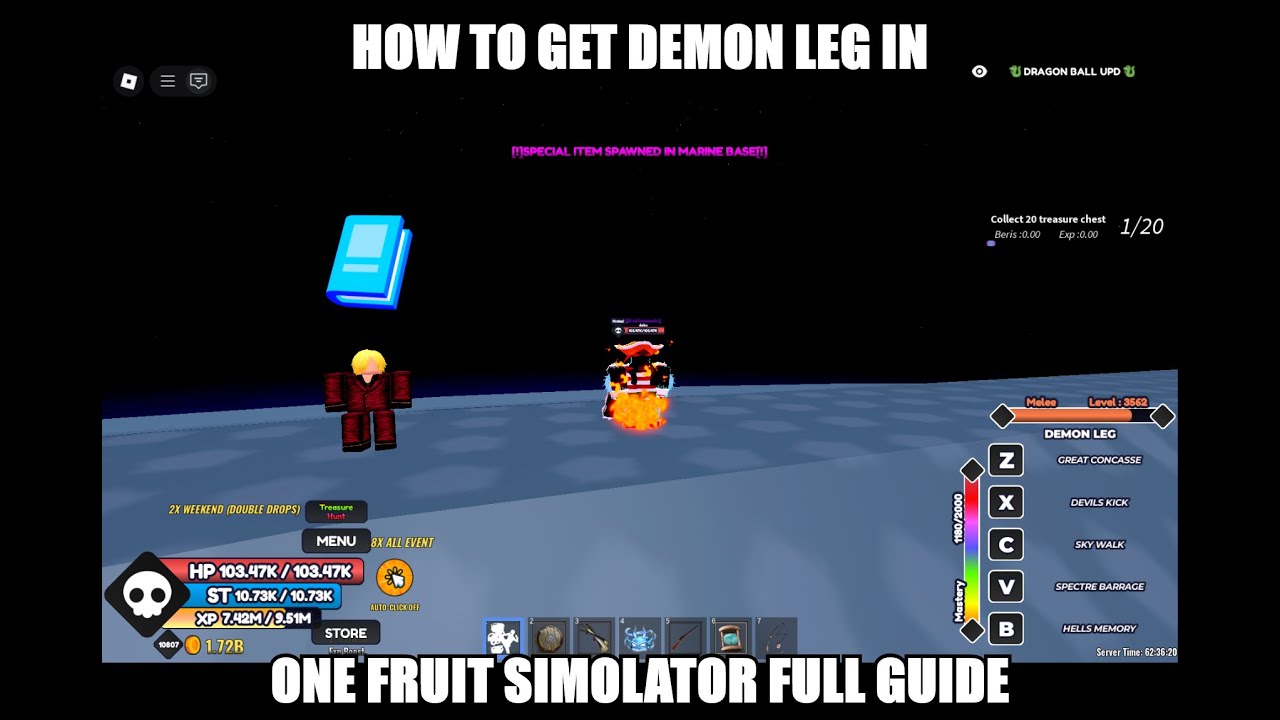 how to get demon leg in one fruit simulator