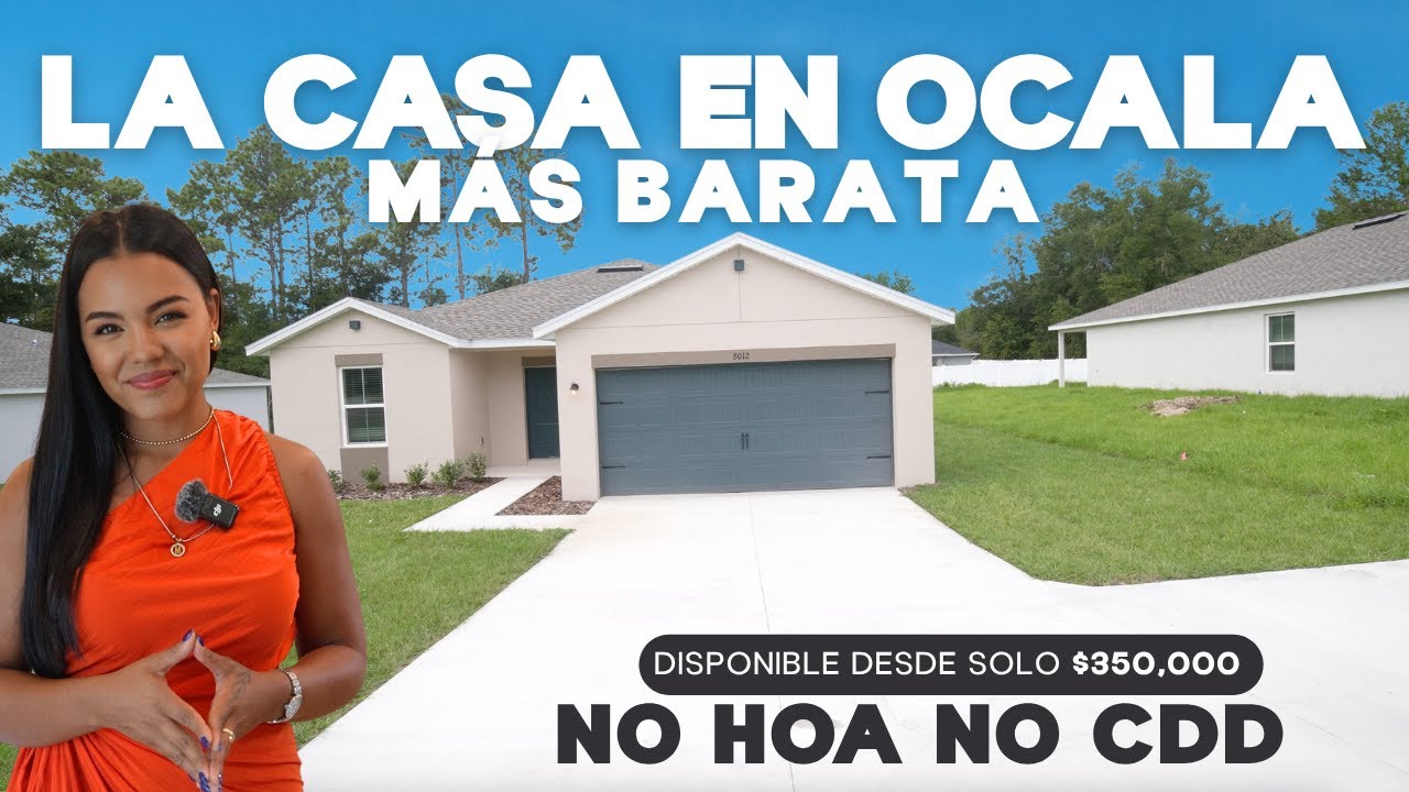 La casa mas BARATA de Ocala con terreno gigante y NO CDD ni HOA