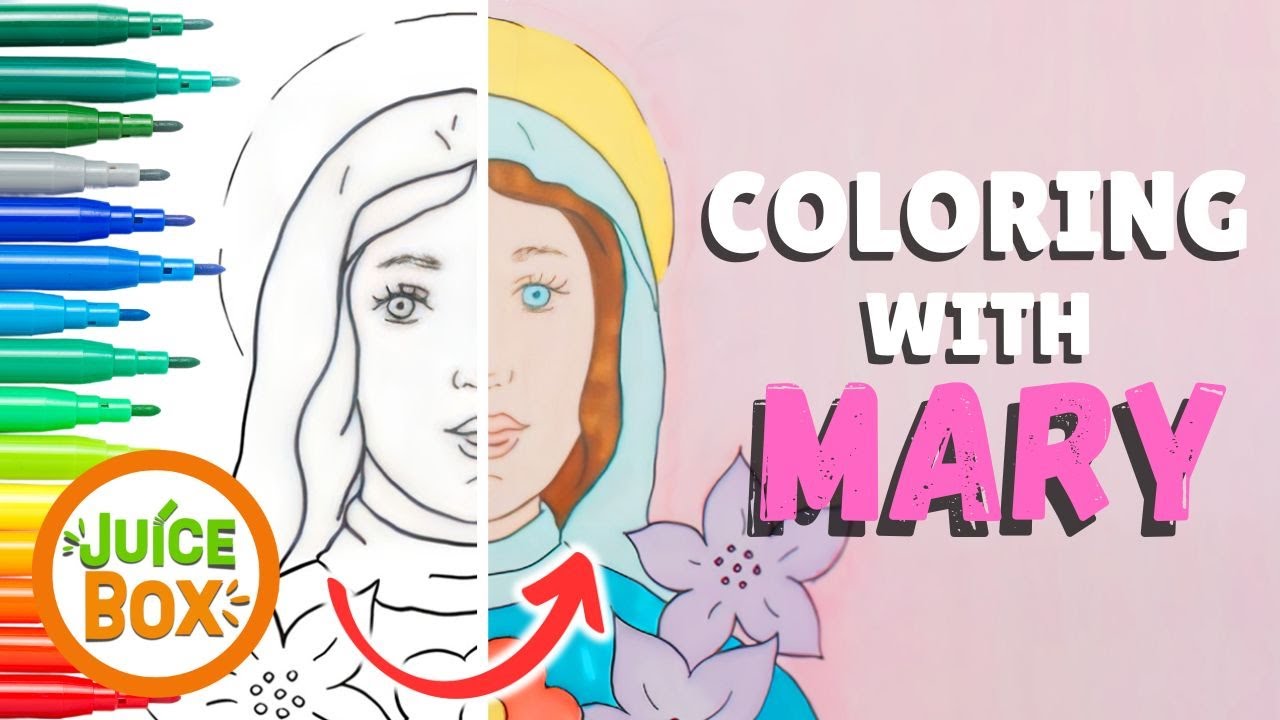 Kids Coloring Book with Mary and Jesus!