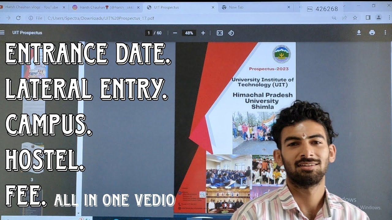 UIT HPU  SHIMLA [Engineering] |#entrance #fees #hostel|