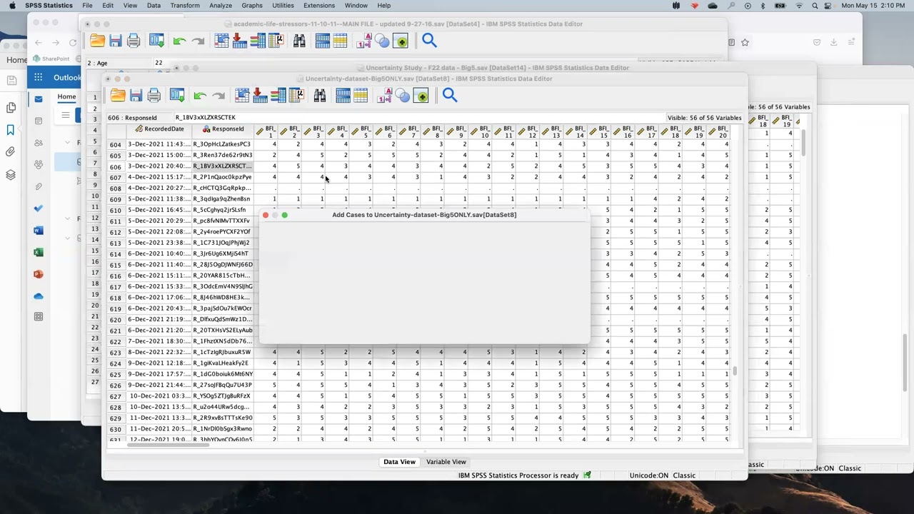 SPSS file merge add cases
