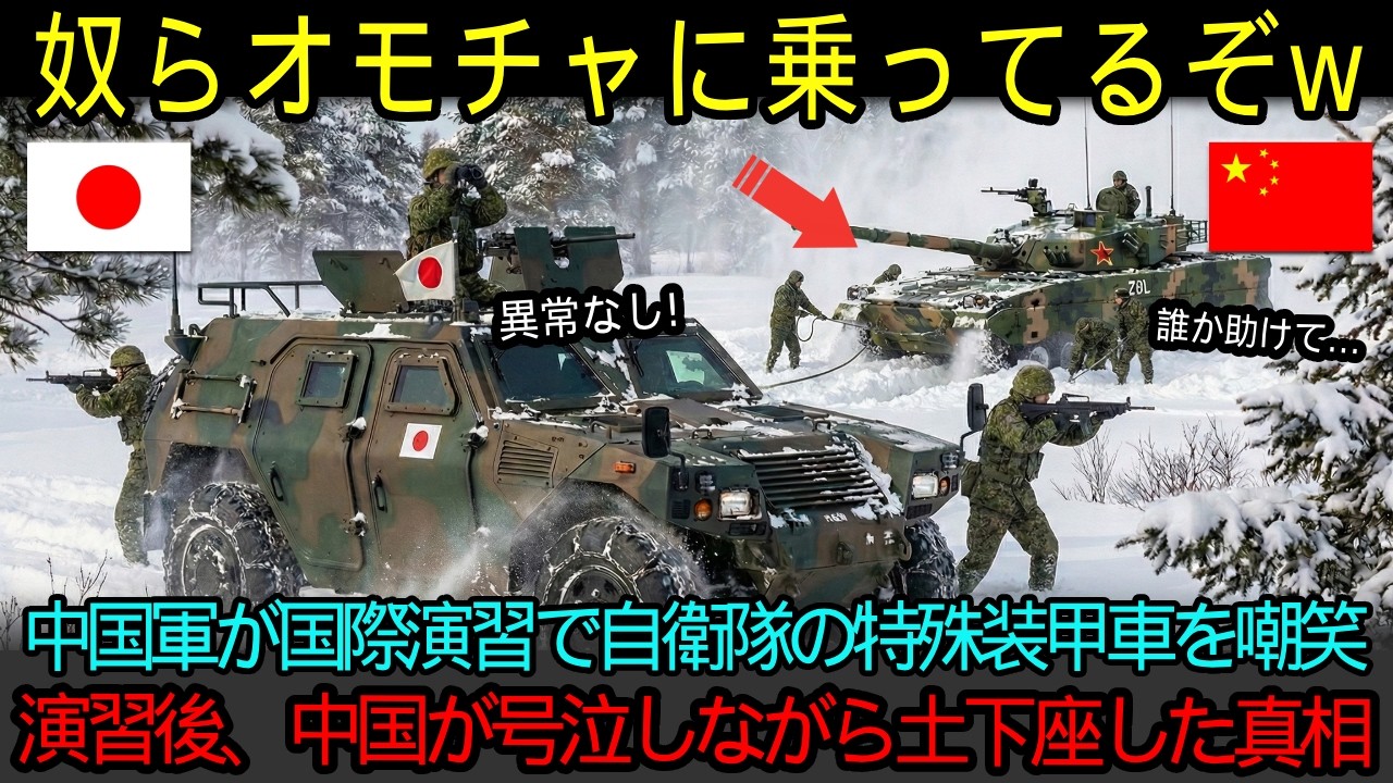 「そんな薄っぺらで大丈夫か？w」モンゴル冬季演習で日本の装甲車を馬鹿にした中国軍→演習後、中国将校が自衛隊に土下座をしたある理由とは？