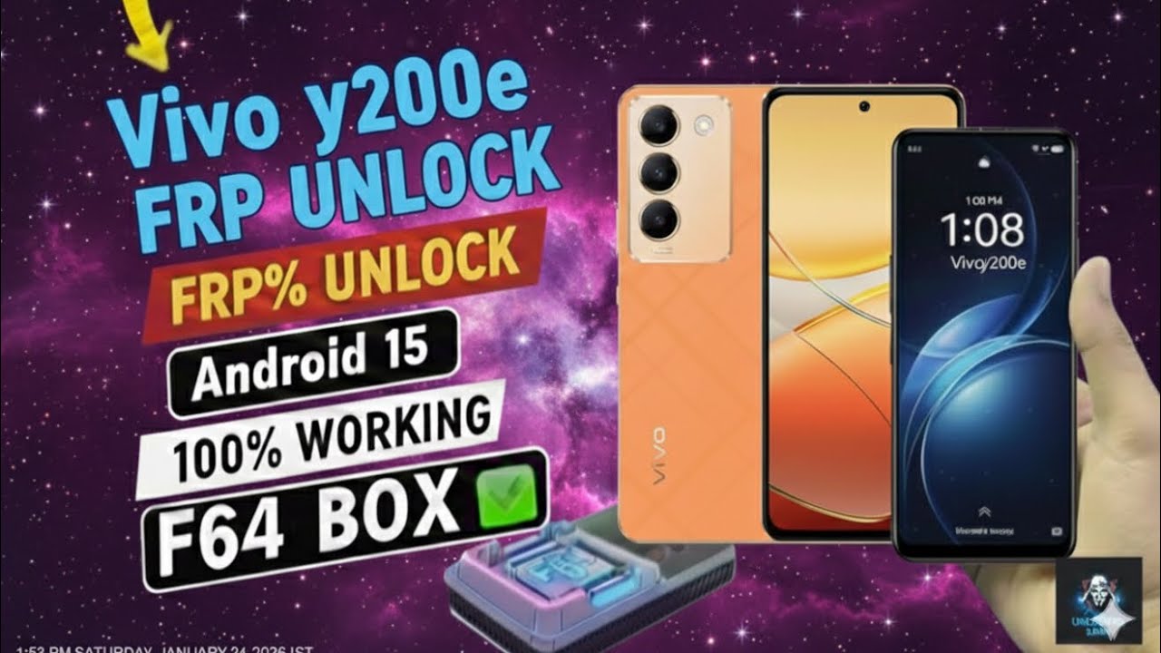 Vivo Y200e FRP Unlock with F64 Box | Android 15 100% Working Method 