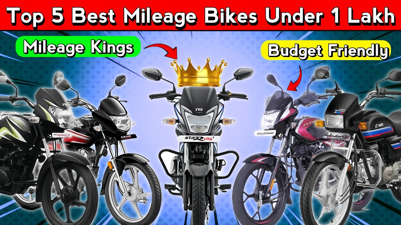 Top 5 Best Mileage Bikes under 1 lakh 2025 ? | Mileage Bikes | Rider By SKF