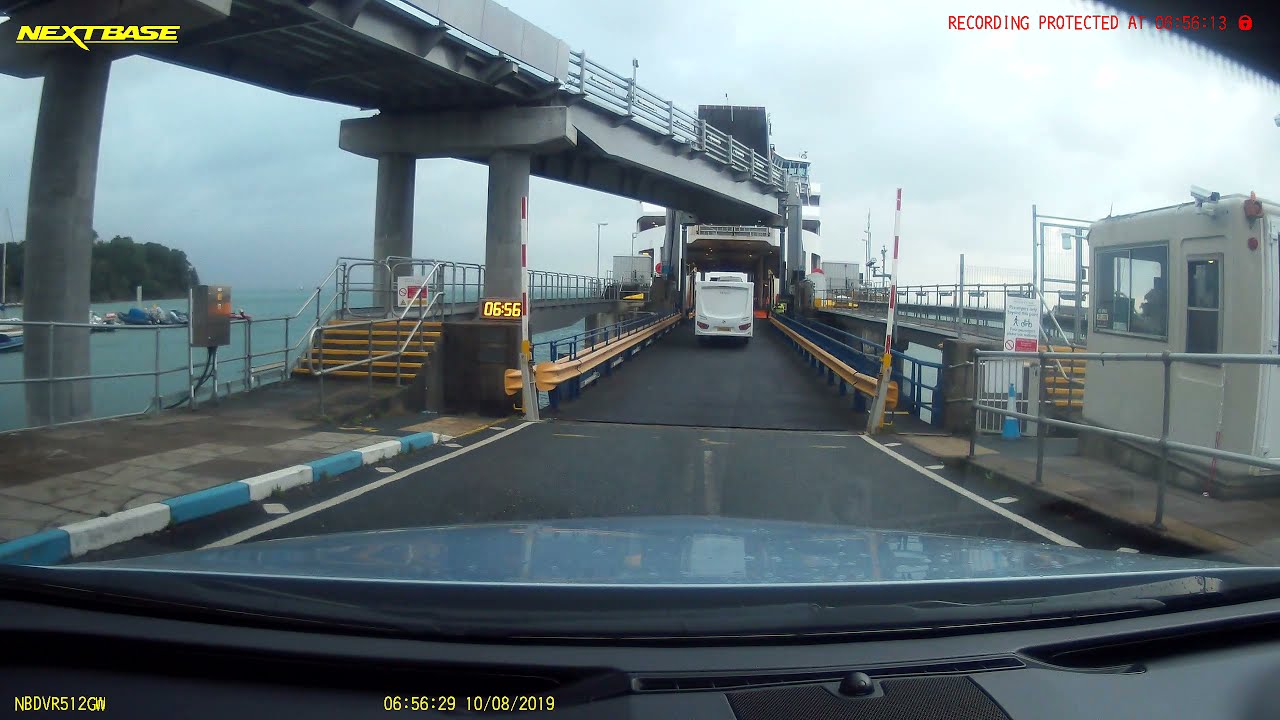 Wightlink Fishbourne Isle of Wight Ferry to Portsmouth with a Caravan.