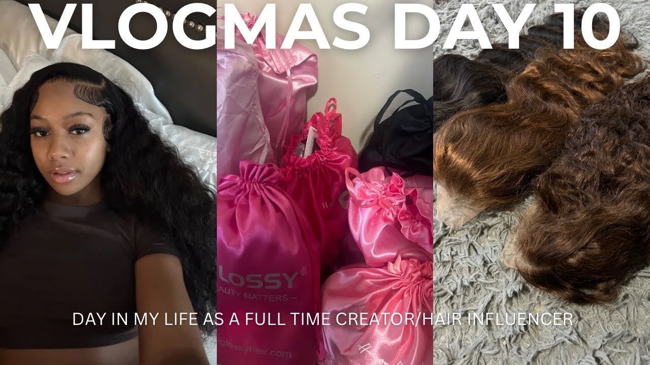 VLOGMAS DAY 10 | day in my life as a creator/ hair influencer + $10 hair influencer ecourse!!