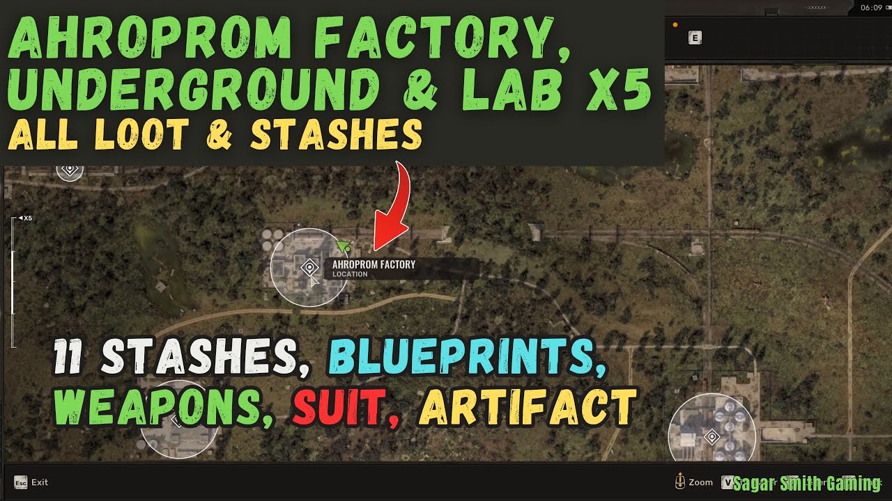 STALEKR 2 Ahroprom Factory, Undergrounds & Lab X5 All Loot & Stashes | Weapons, Suit, Blueprints