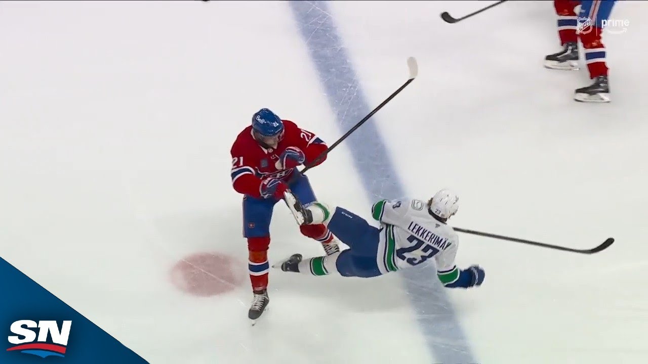 Canadiens' Cole Caufield Scores After Kaiden Guhle's Massive Open-Ice Hit