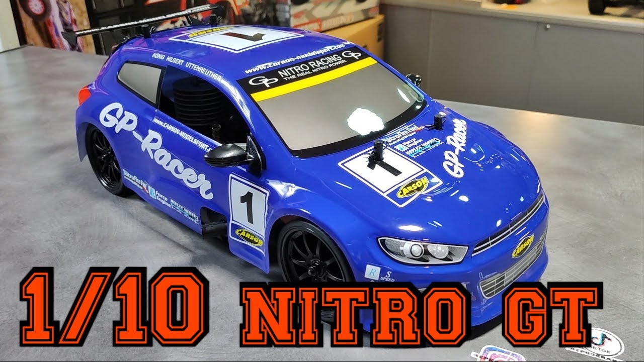 Os enseñamos como funciona un coche rc nitro 1/10 GT ,Carson cv GP-Racer