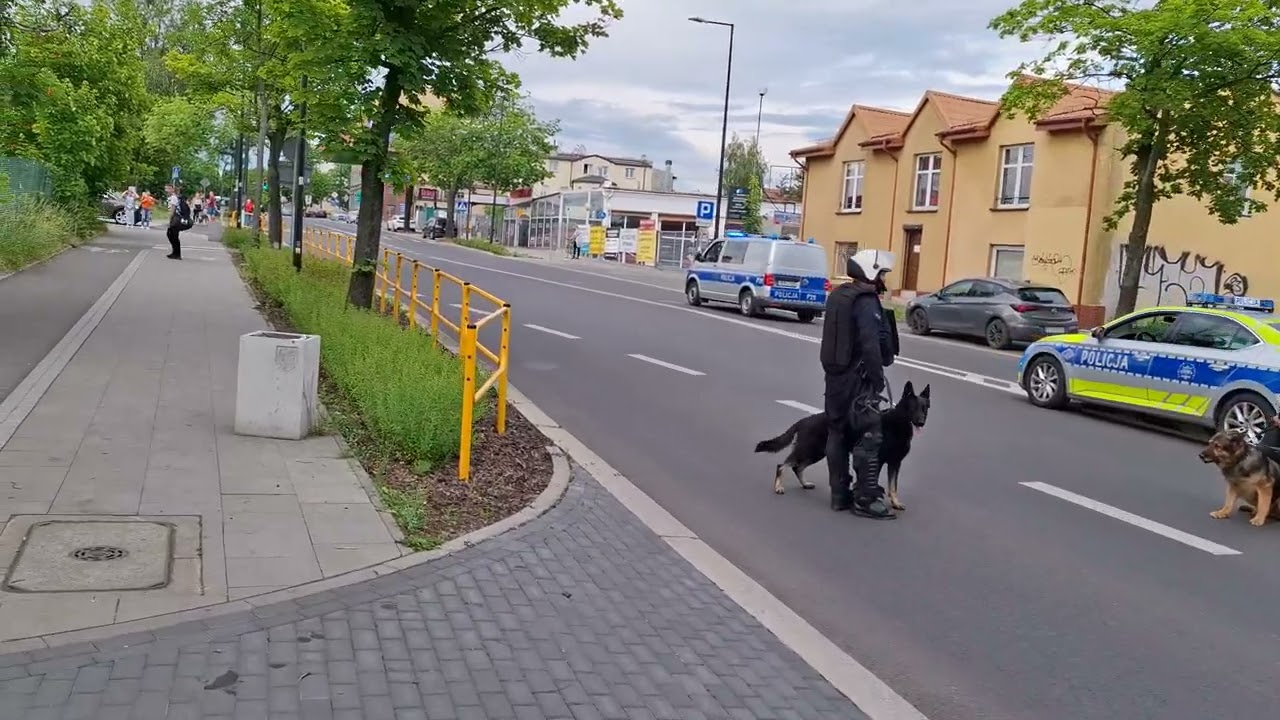 Gliwice- Przemarsz kibiców Jagielloni Białystok part 2