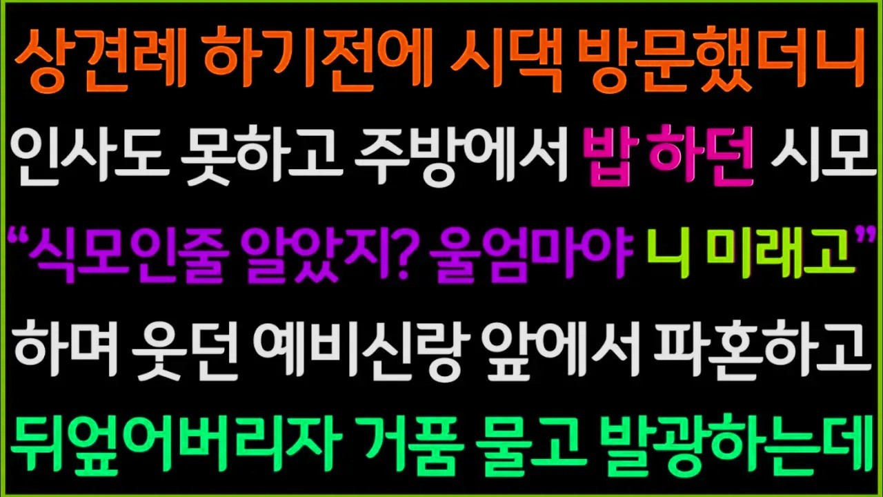 사이다-상견례 하기전에 시댁에 방문했더니 인사도 못하고 주방에서 일만 하던 예비 시어머니, 그 꼬라지 보고 당연히 결혼하면 너도 해야 되는 거라는 말에 파혼 선언했더니 게거품무는데