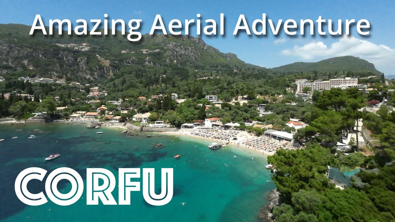 Corfu Paleokastritsa - Aerial video of one of the best bays on Corfu