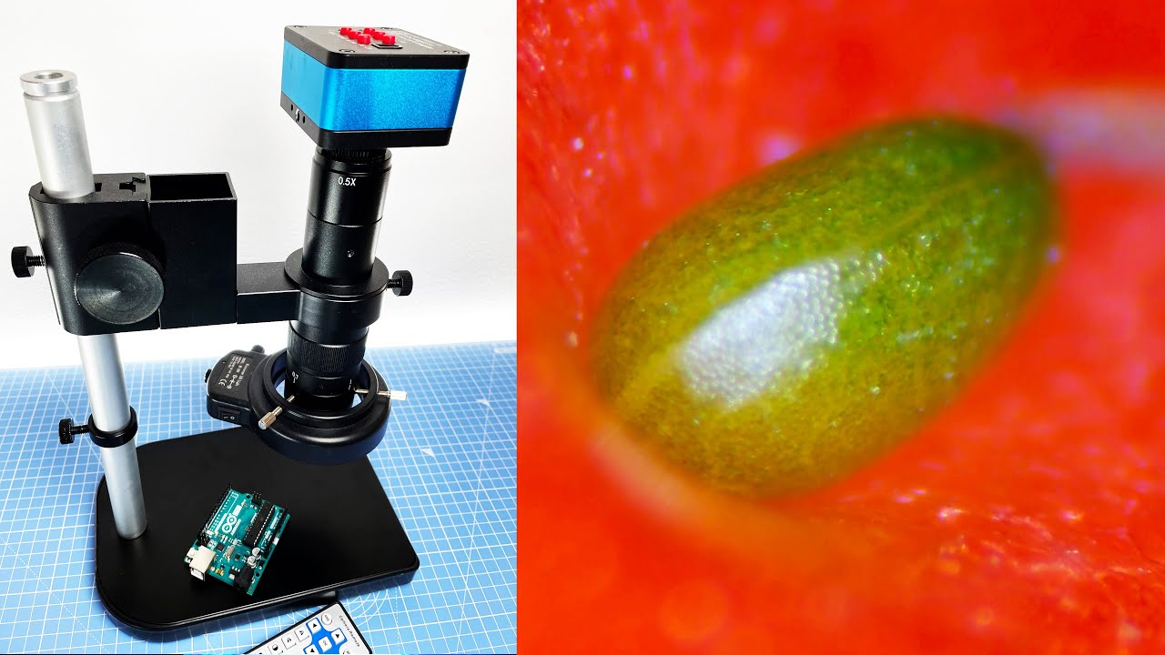 4K digital microscope HDMI for electronics soldering, repair and the Moon