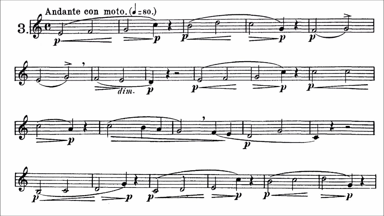 Trumpet Play-Along - Concone - No 3 from 50 lyrical studies Op.9 - Andante con Moto - w sheet music