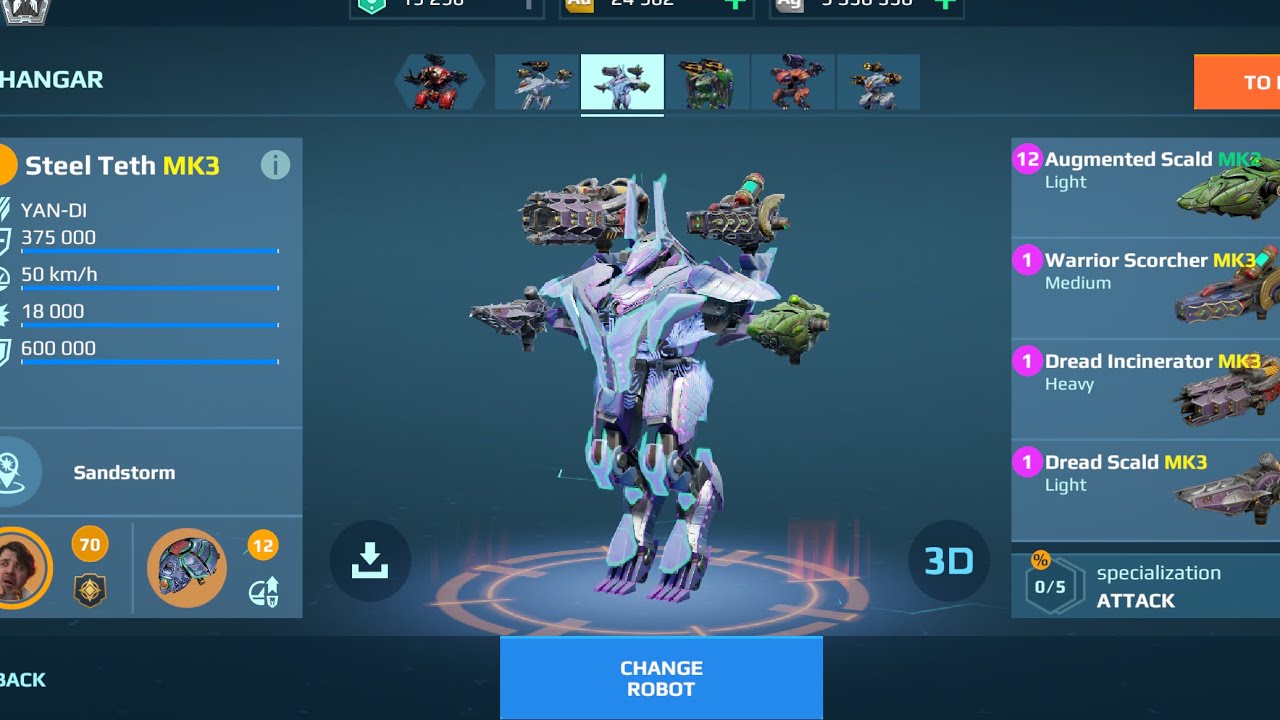Teth 50% Ignoring DP Incinerator Flamethrower | War Robots Gameplay