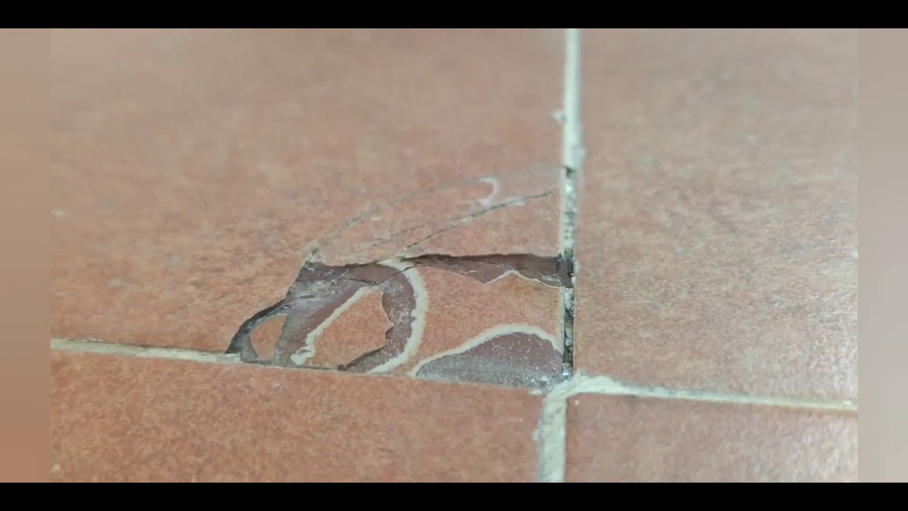 Reparación baldosa suelo desconchado