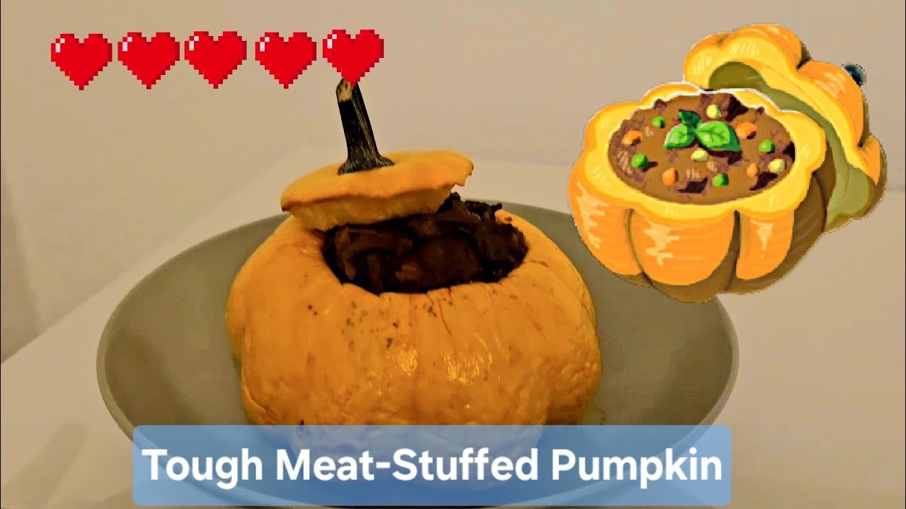 Gamer Girl Munchies: Tough Meat Stuffed Pumpkin from Legend of Zelda