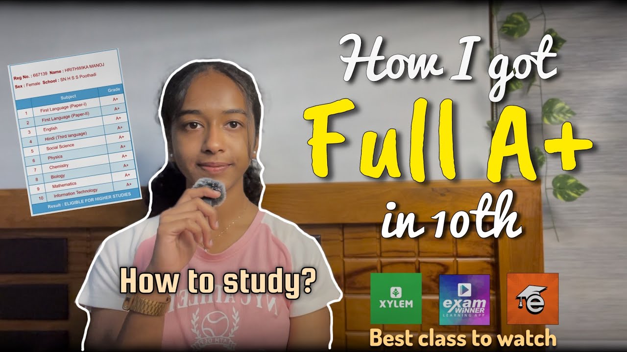 How I got FULL A+ in 10th (SSLC)