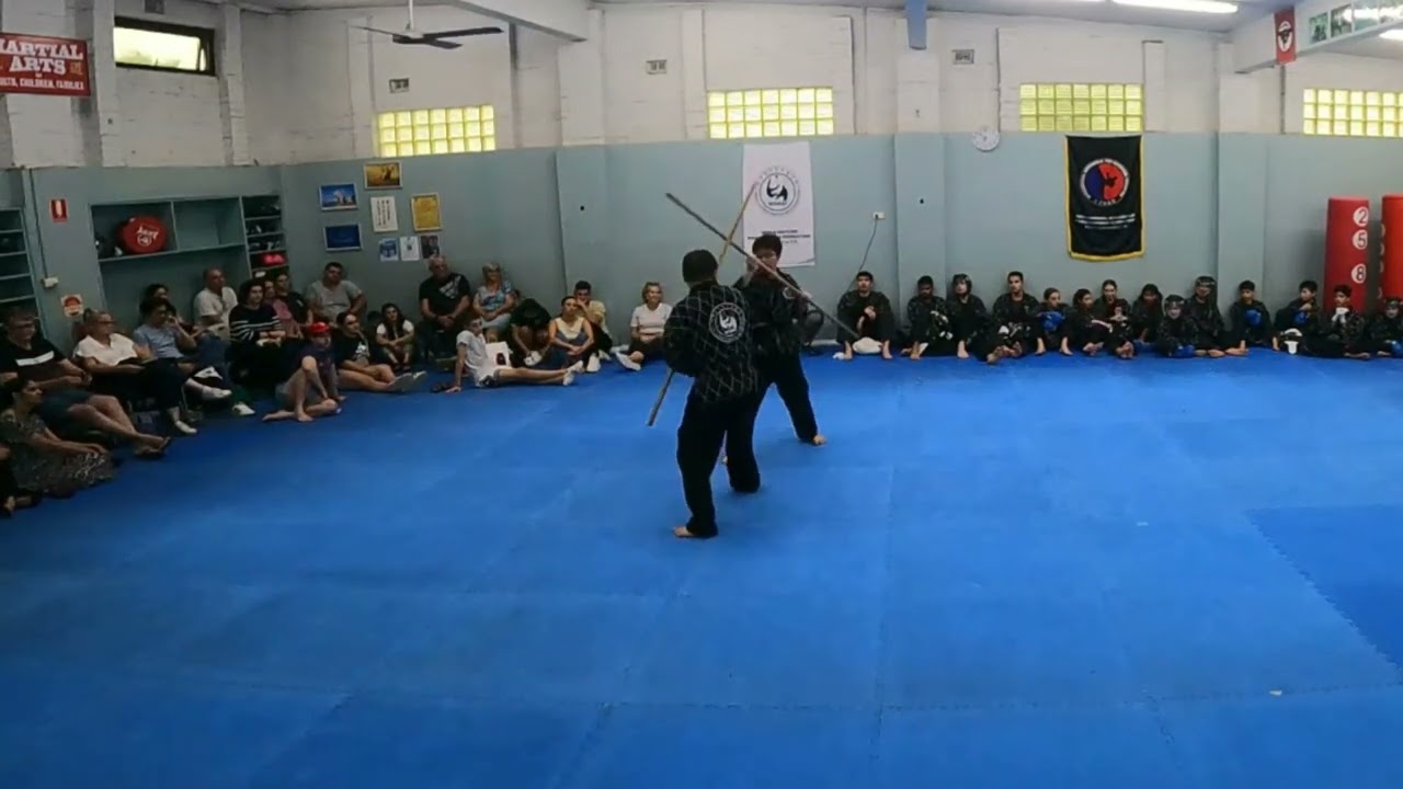 Dad and Son Bo Staff Demonstration - Martial Arts Class St George / Kogarah