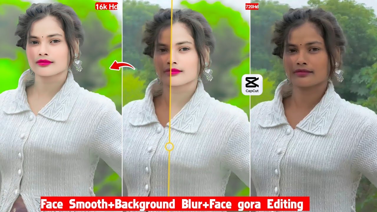 Capcut App से Face Smooth+Face Gora +Backgraund Blur kaise करें||Trending Vidoe Editing In capcut