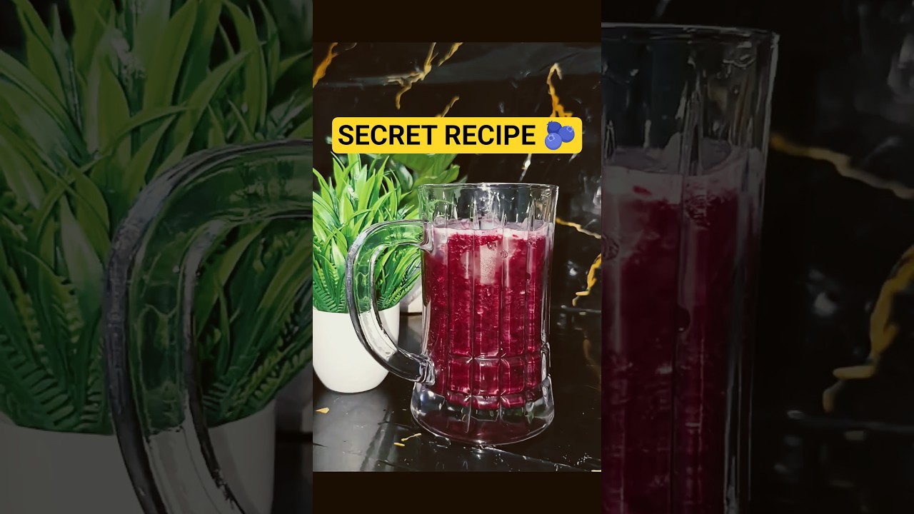 The Secret to Perfect Blueberry Juice🫐❄️ 💜#shorts