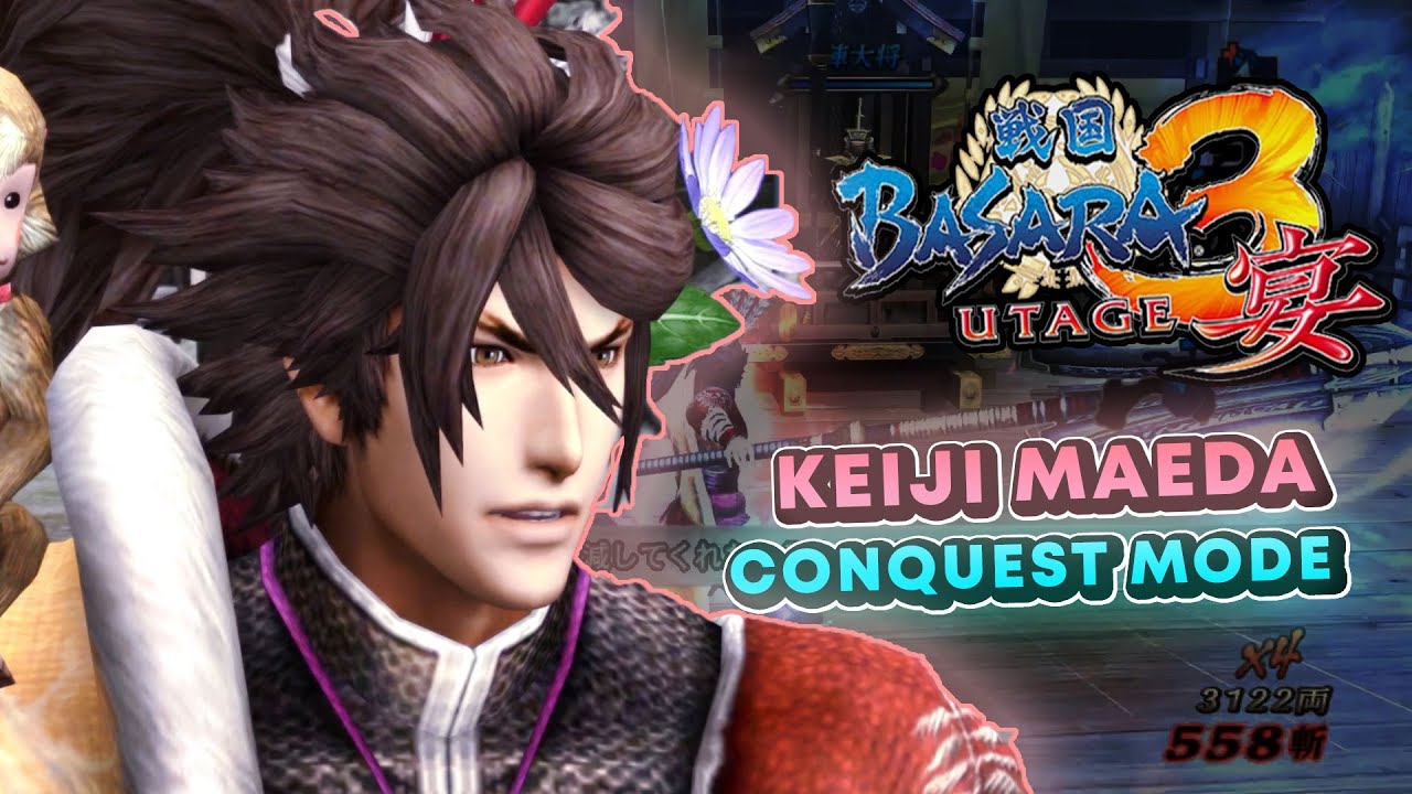 Keiji Maeda Full Conquest Mode - Sengoku Basara 3 Utage Wii Emulator [No Commentary]