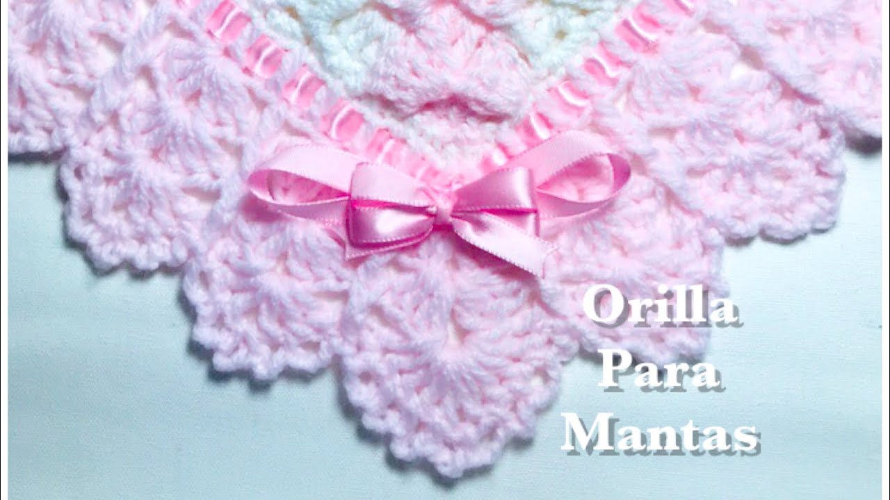 Orilla | border | puntilla para mantas | cobijitas en gancho | a crochet | en ganchillo #133