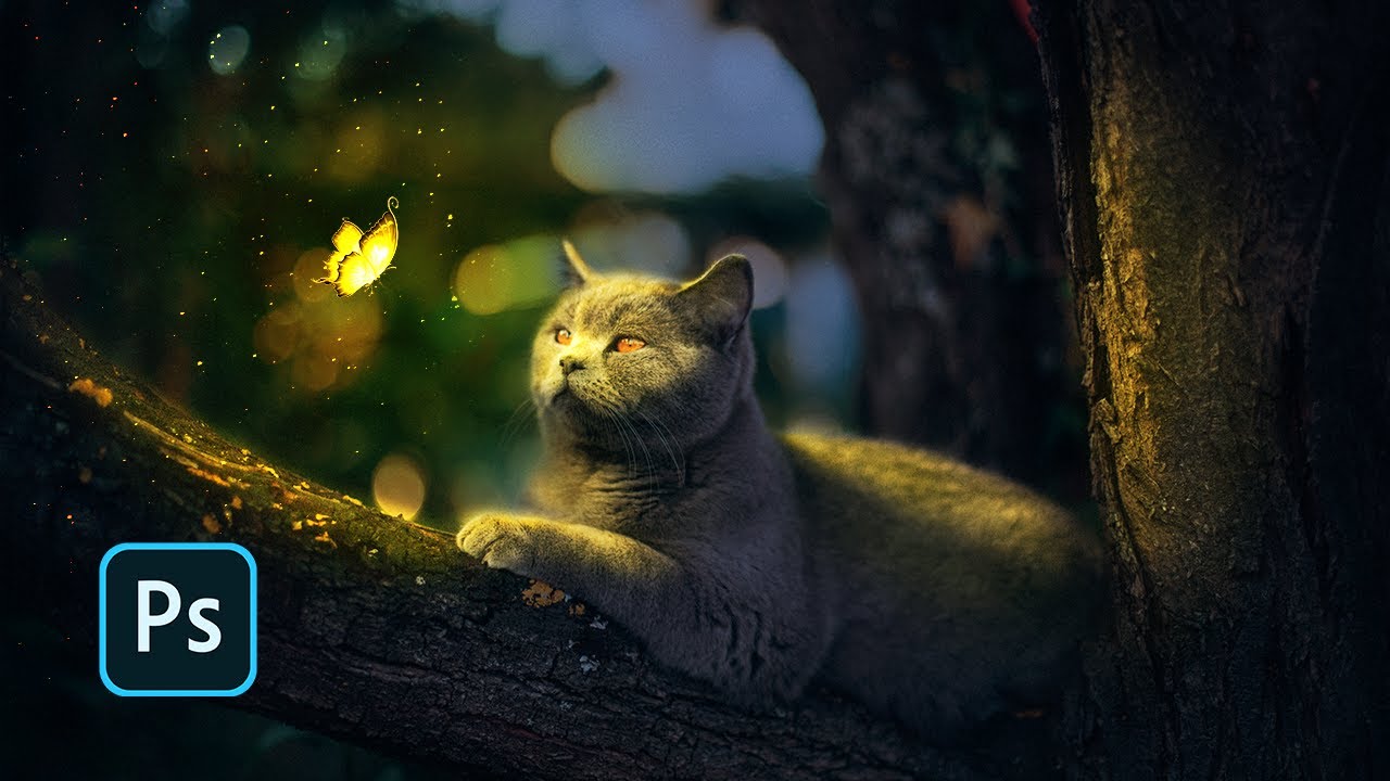 Glowing Butterfly Photoshop Manipulation Tutorial
