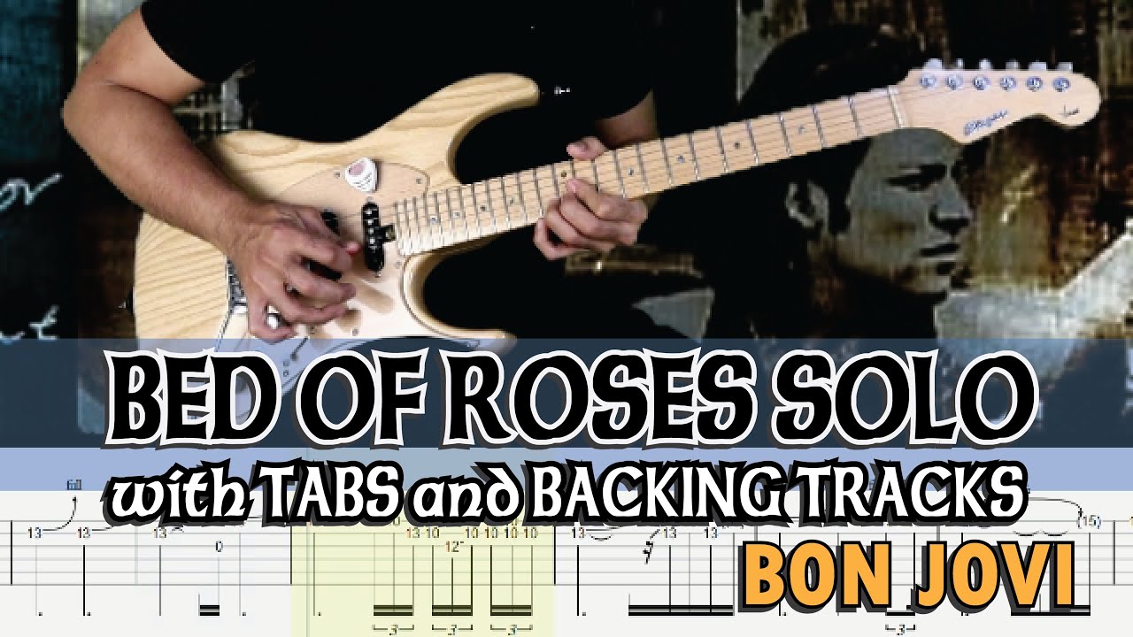 BON JOVI || BED OF ROSES SOLO with GUITAR PRO7 TABS and BACKING TRACK | ALVIN DE LEON (2020)