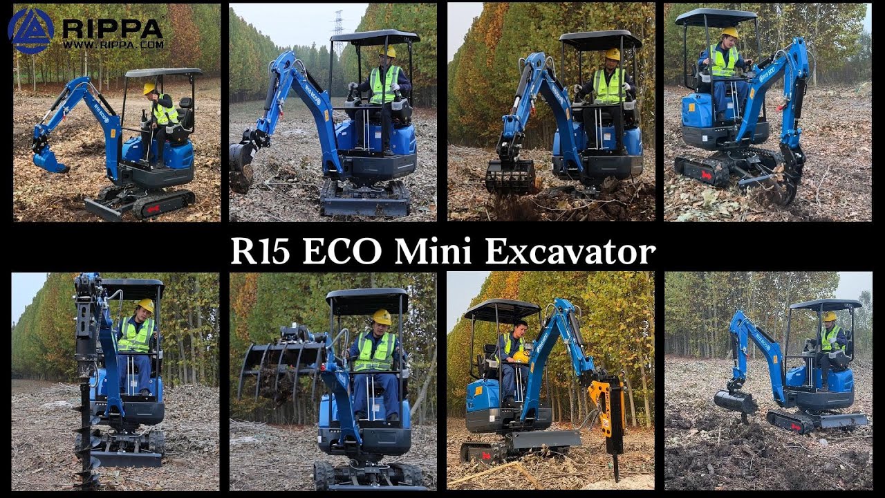 RIPPA R15 Mini Excavator: 9 Attachments Demo! T#Construction #MiniExcavator| #rippa